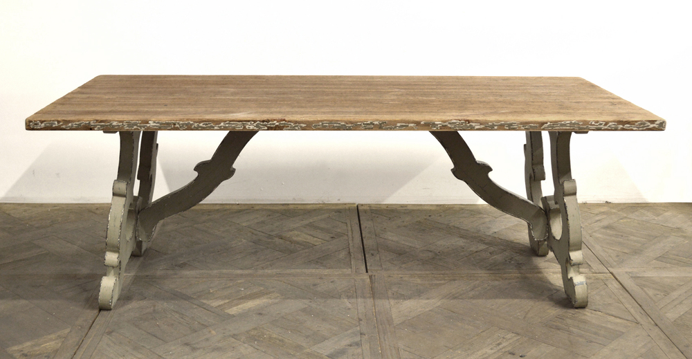 Leece Dining Table with Antiqued Top by GJ Styles Furnitureland South