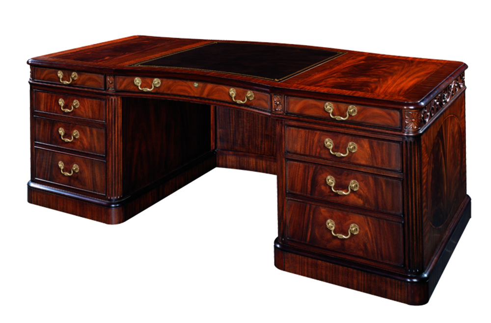 Wood Top Executive Desk by Henkel-Harris | Furnitureland South | The