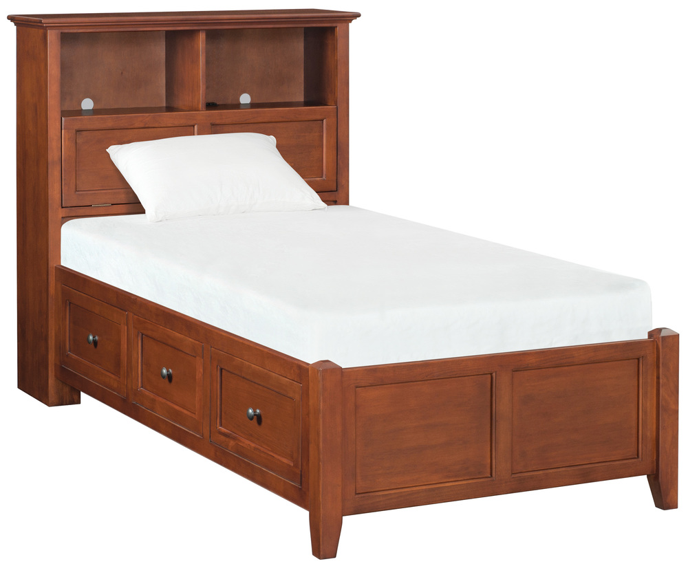 McKenzie Bookcase Storage Bed by Whittier Wood Furniture