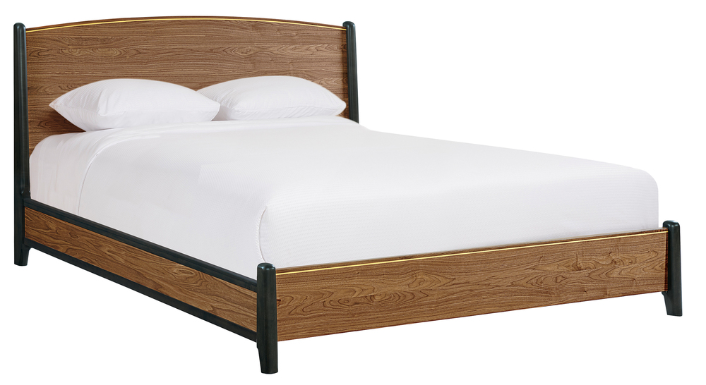 King Curved Panel Bed by Whittier Wood Furniture Furnitureland South