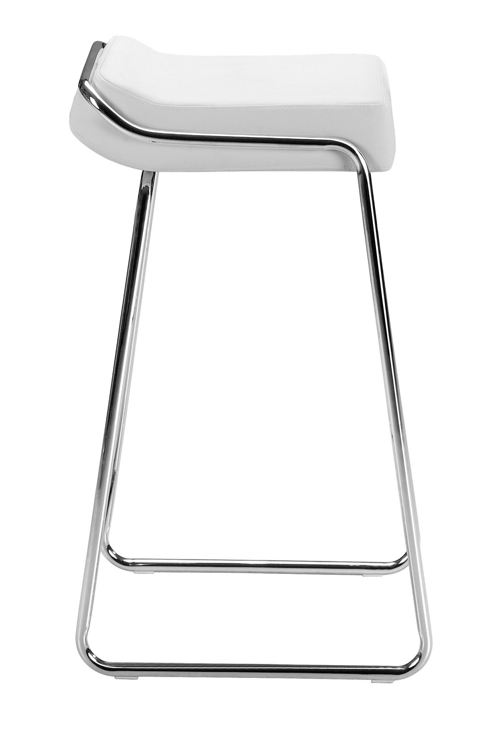 Wedge Bar Stool, Set/2, White by Zuo Modern Contemporary