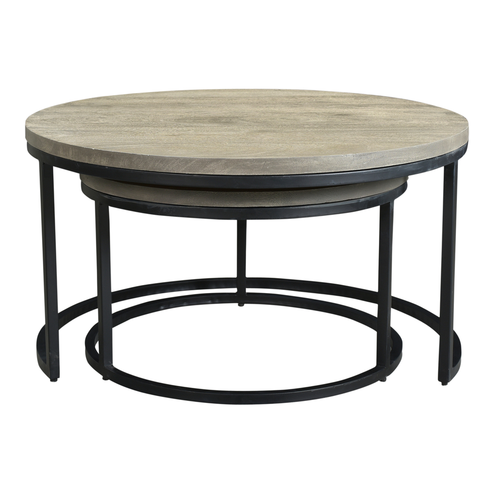 Drey Round Nesting Coffee Tables, Set/2 by Moe's Home Collection