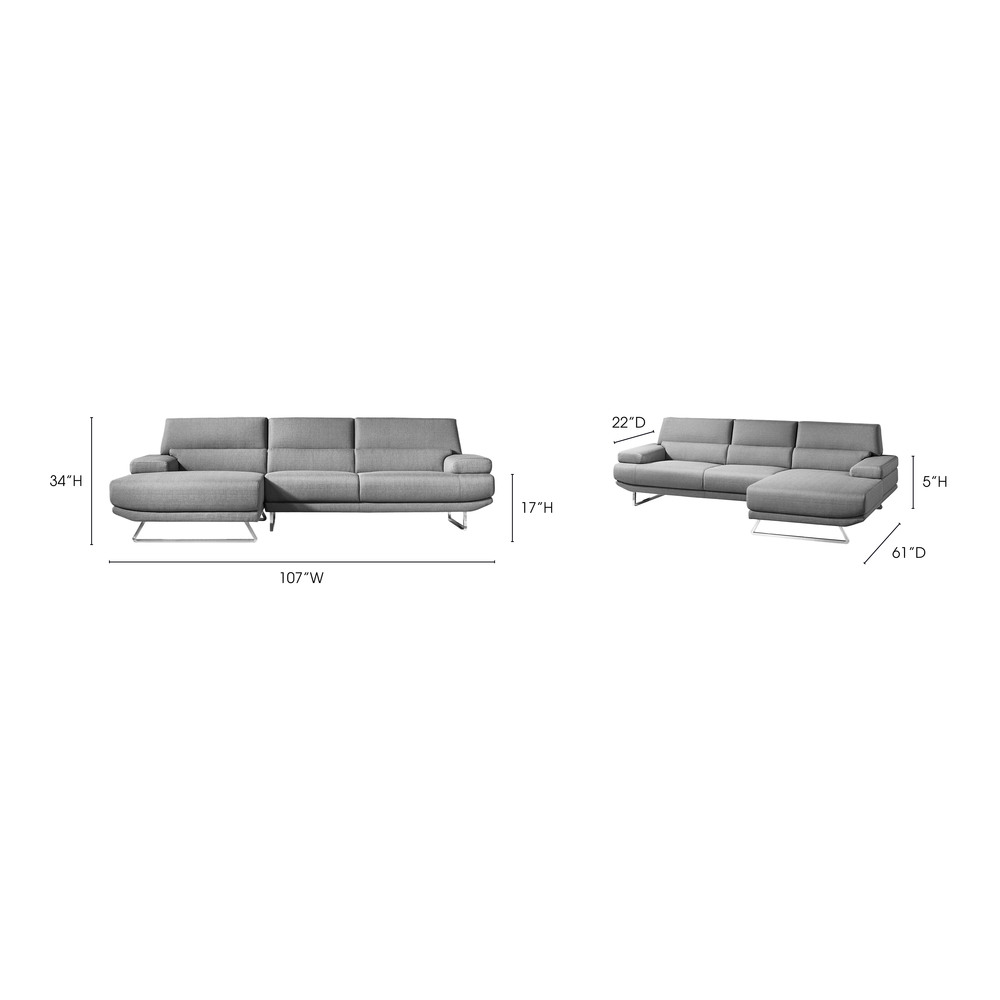Jenn Sectional, Right by Moe's Home Collection Furnitureland South