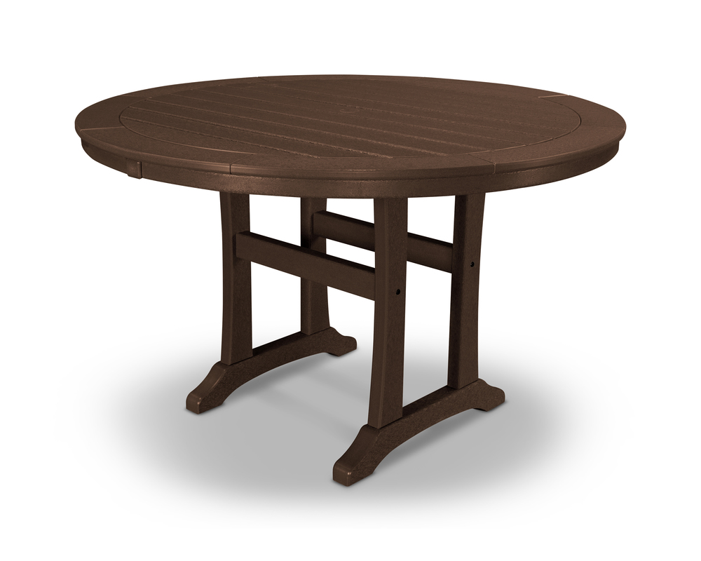 Nautical Trestle Round Dining Table by Polywood Furnitureland South