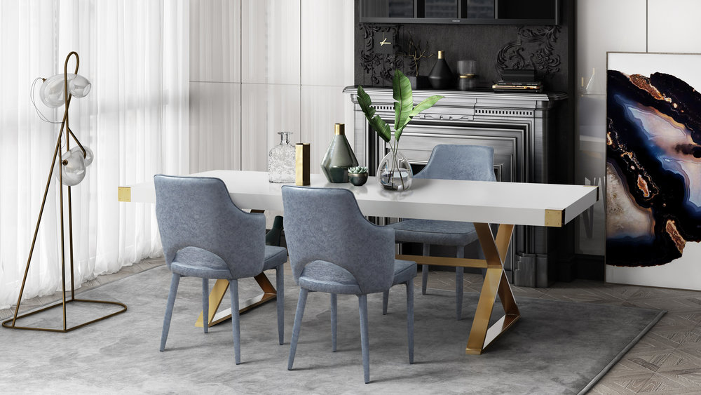 Adeline Dining Table by TOV Furniture | Furnitureland South | The World