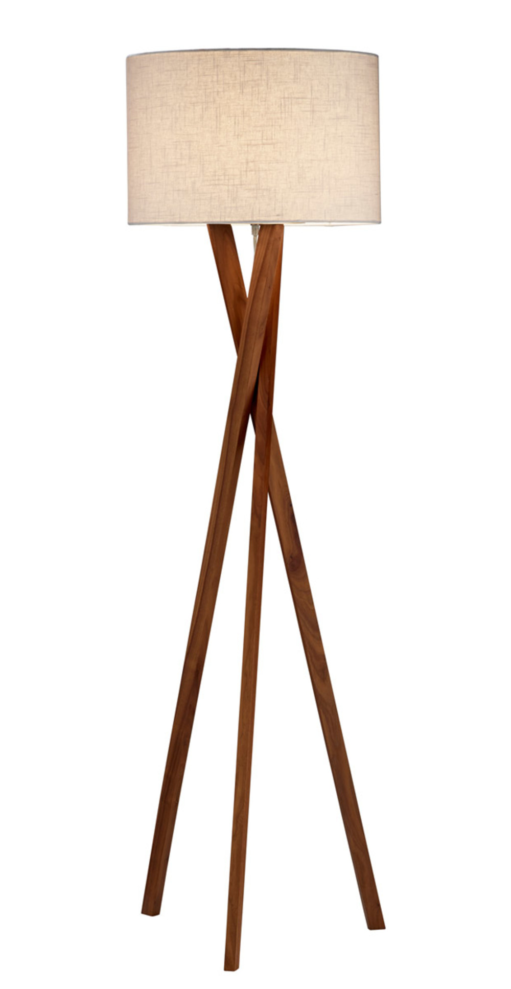 Adesso Brooklyn One Light Floor Lamp in Walnut by Adesso