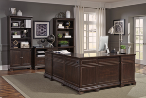 credenza desk shaped weston hutch aspenhome