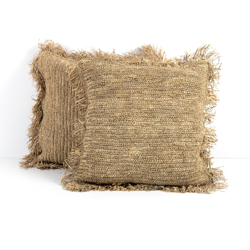 raffia cushion cover