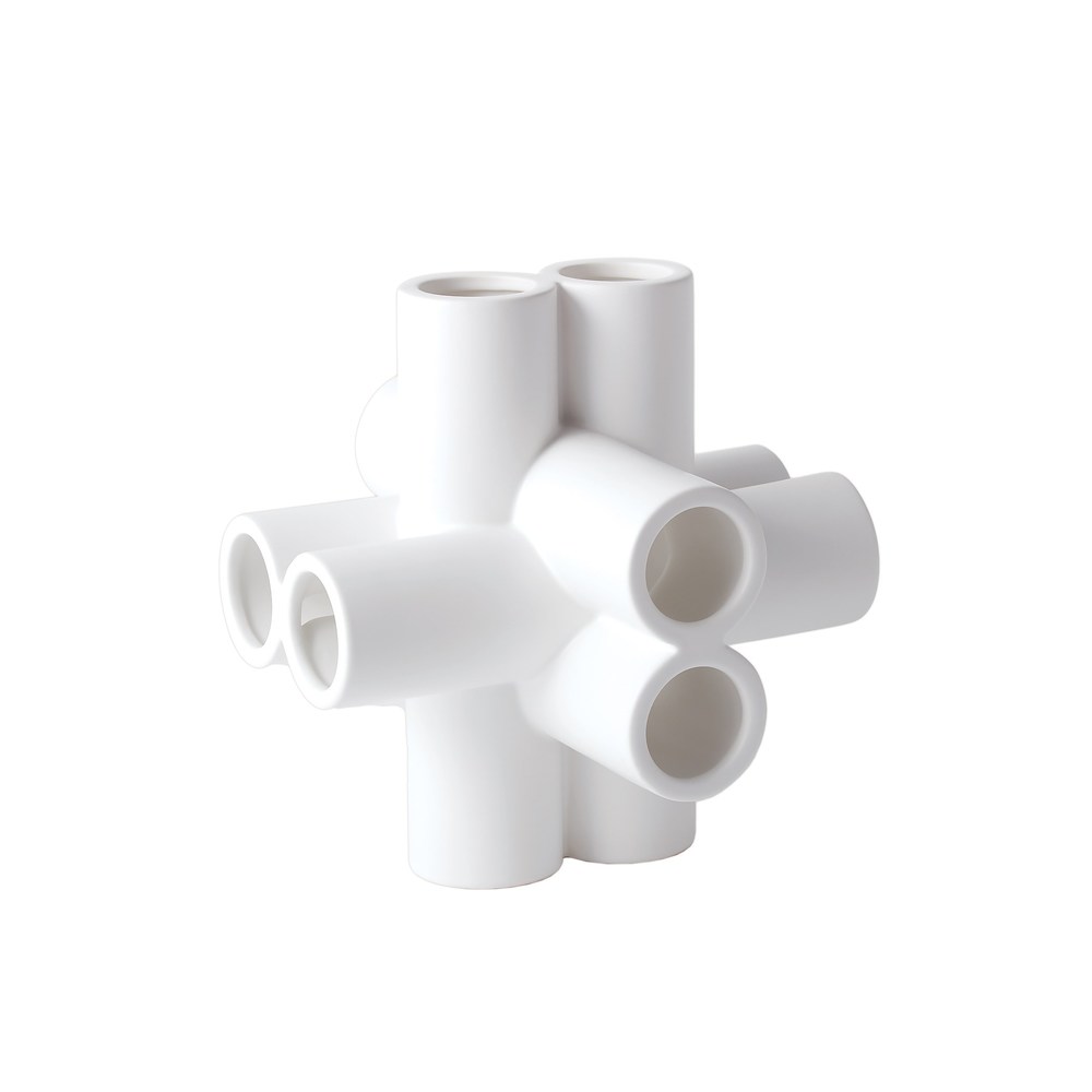 Cube Tube Sculpture Matte White Medium By Global Views Furnitureland South The World S Largest Furniture Store