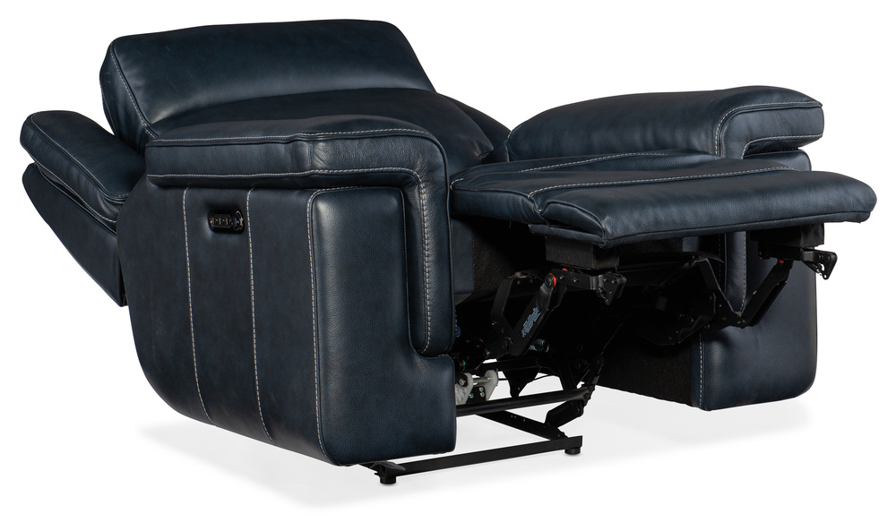 Montel Lay Flat Power Recliner with Power Headrest and Lumbar by Hooker
