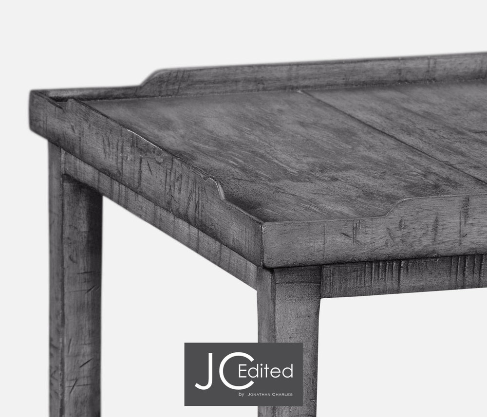 Antique Dark Grey Side Table by Jonathan Charles Furnitureland South