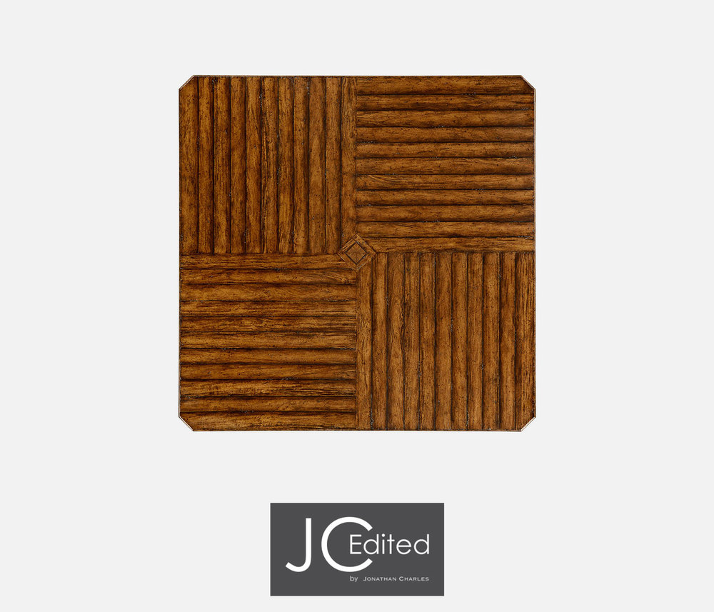 Country Walnut Large Square Parquet Coffee Table by Jonathan Charles | Furnitureland South | The ...
