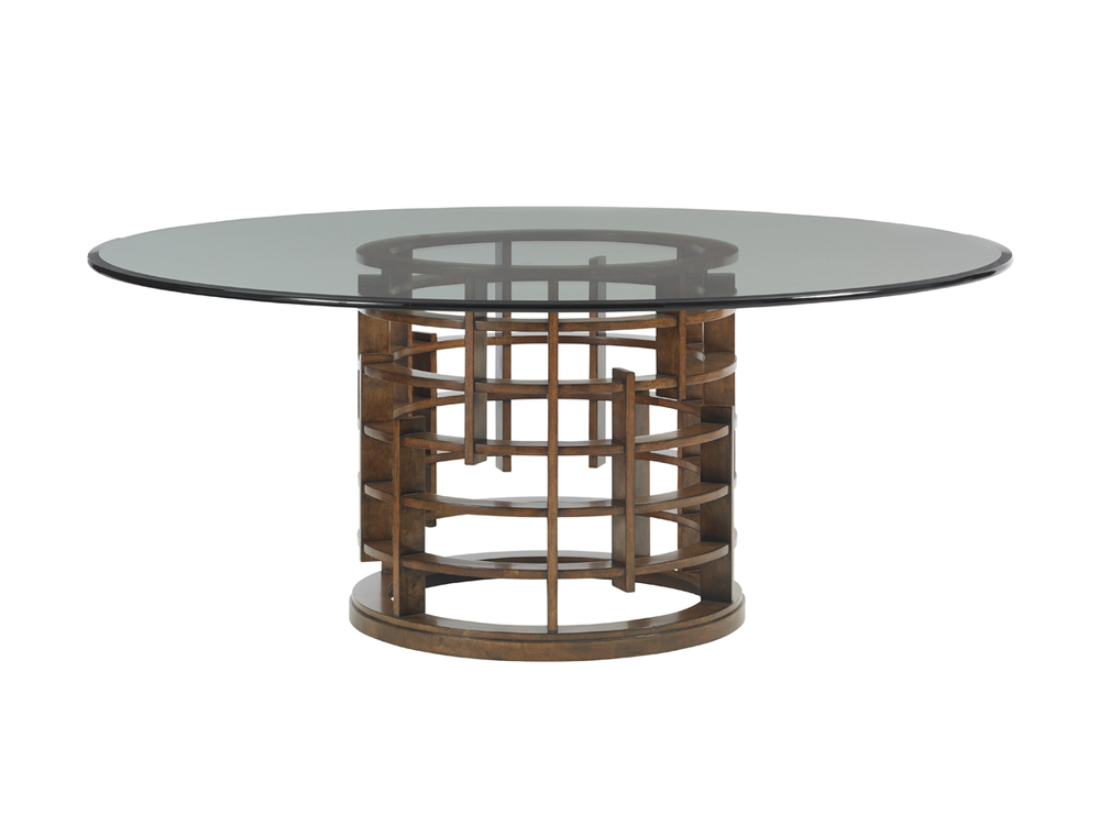 Merin Round Dining Table With 60 Inch Glass Top By Lexington Furnitureland South The World S Largest Furniture Merin Round Dining Table With 60, 60 Inch Round Glass Outdoor Table
