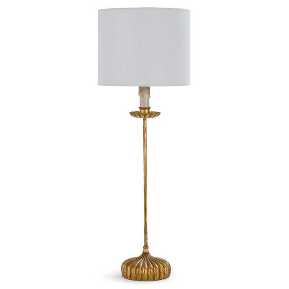 Clove Stem Lamp with Natural Linen Shade by Regina Andrew