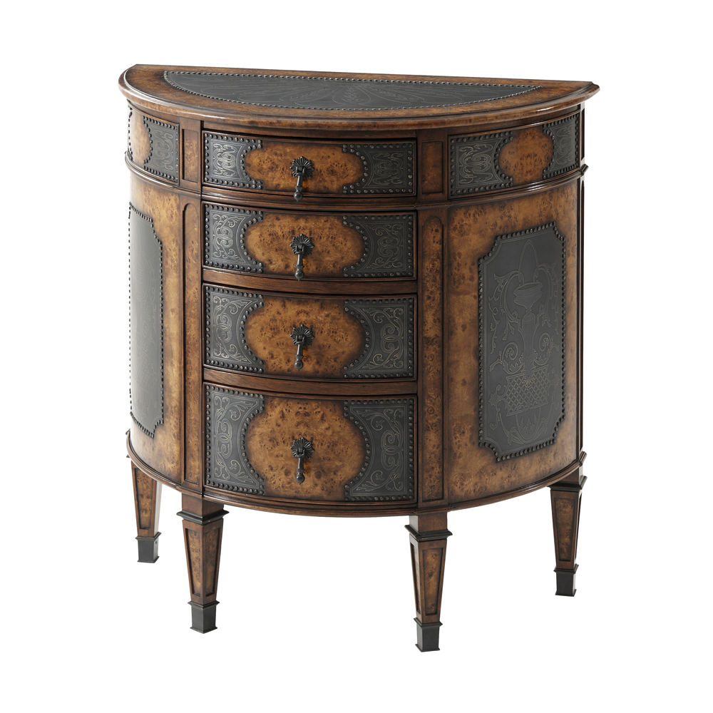 Intricate Bowfront Chest by Theodore AlexanderQuick Ship