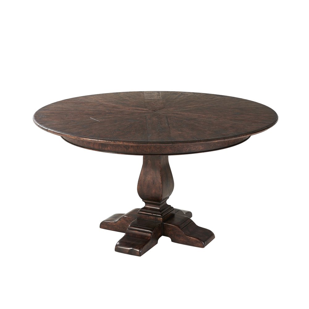 Victory Oak Jupe Dining Table by Theodore AlexanderQuick Ship