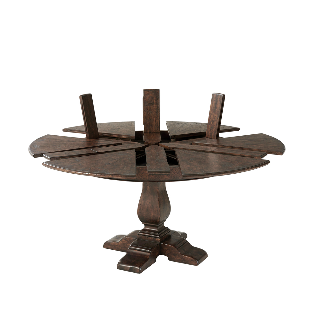 Victory Oak Jupe Dining Table by Theodore AlexanderQuick Ship